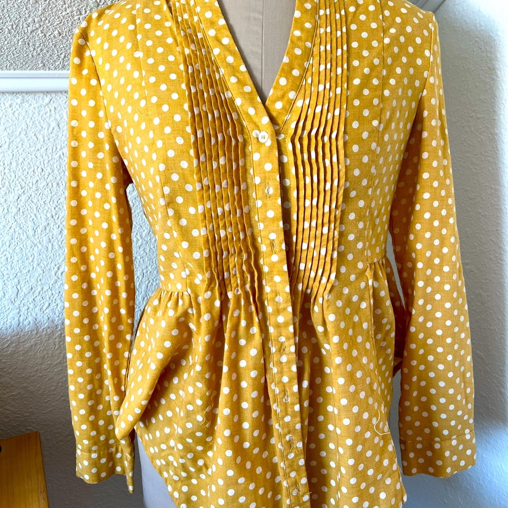 Yellow Polka Dot Blouse